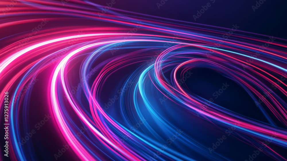 Neon light effect speed line glow swirl vector. Abstract energy wave or magic trail flare. Blue, red and pink shiny spiral ring flash trace fast flying element set. 3d transparent bright curve spark Neon light effect speed line glow swirl vector. Abstract energy wave or magic trail flare. Blue, red and pink shiny spiral ring flash trace fast flying element set. 3d transparent bright curve spark