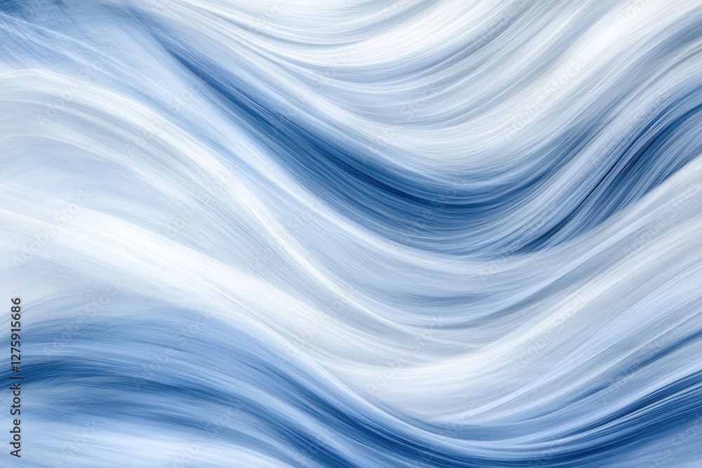 Flowing Abstract Waves in Soft Blue and White Tones for Design Flowing Abstract Waves in Soft Blue and White Tones for Design