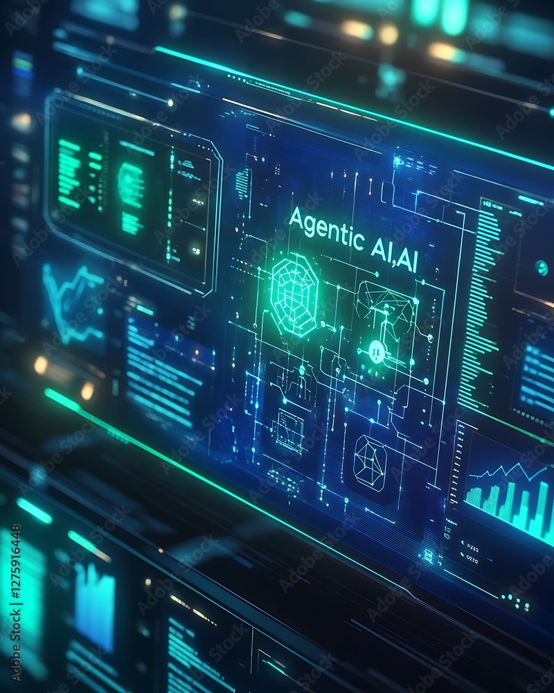 High-tech digital dashboard image featuring Agentic AI technology for innovative solutions. High-tech digital dashboard image featuring Agentic AI technology for innovative solutions.