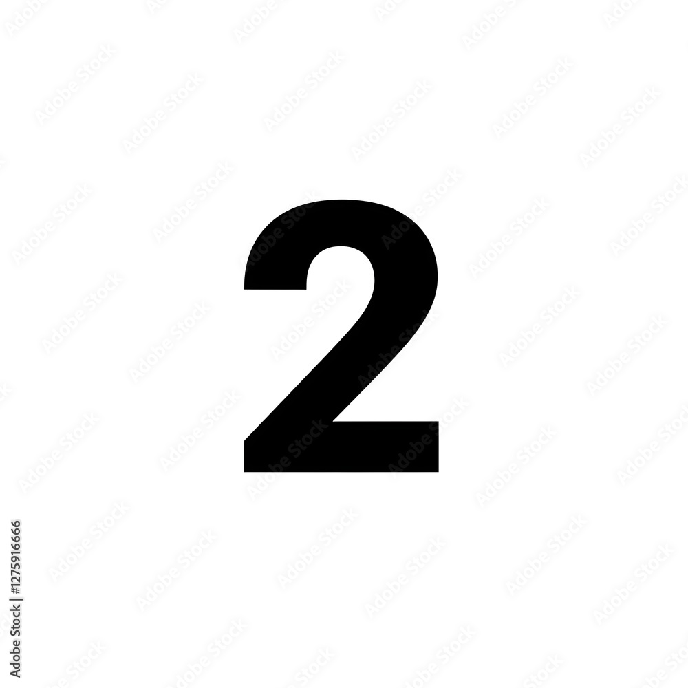 a simple logo of a 2 in black and white a simple logo of a 2 in black and white