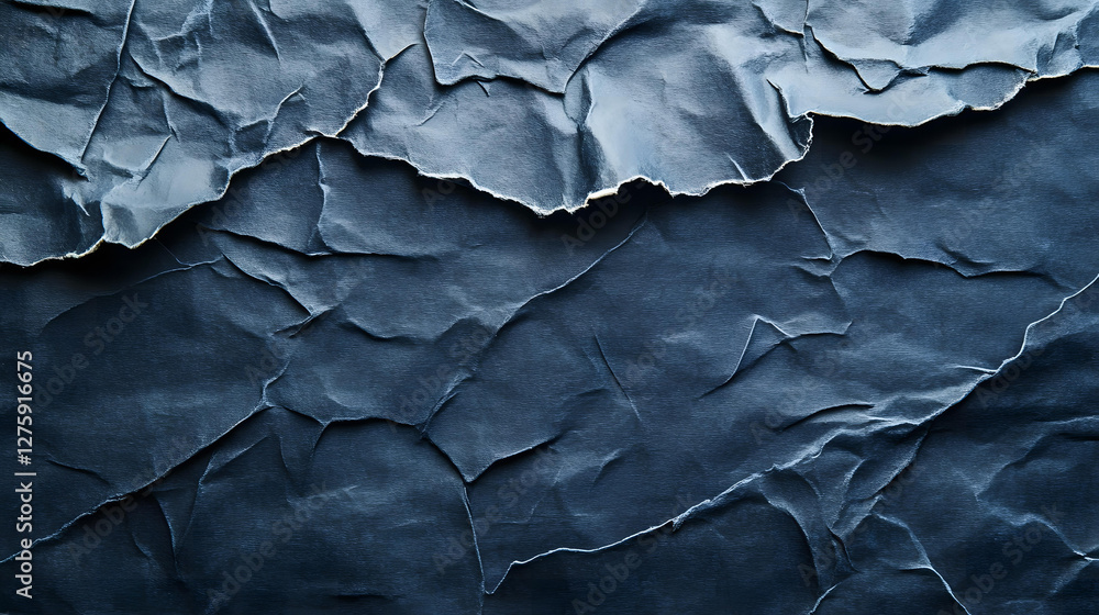 custom made wallpaper toronto digitalA Detailed Close Up of Deep Blue Crumpled Paper Texture Background