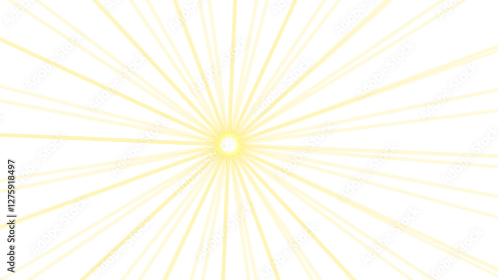 Fototapeta premium Radiant Gold Rays Burst from Central Point on Black Background