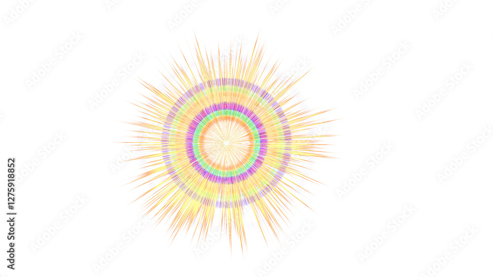 Vibrant Burst of Colors Radiating from a Central Point Vibrant Burst of Colors Radiating from a Central Point