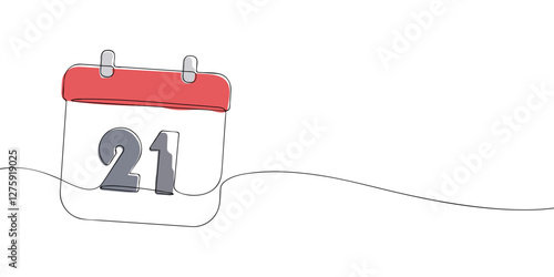 A single line drawing of a media player file. Continuous line media file icon in color. One line icon. Vector illustration.