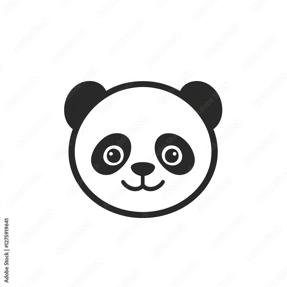 Adorable Panda: A minimalist line art logo design, perfect for gifts! Adorable Panda: A minimalist line art logo design, perfect for gifts!