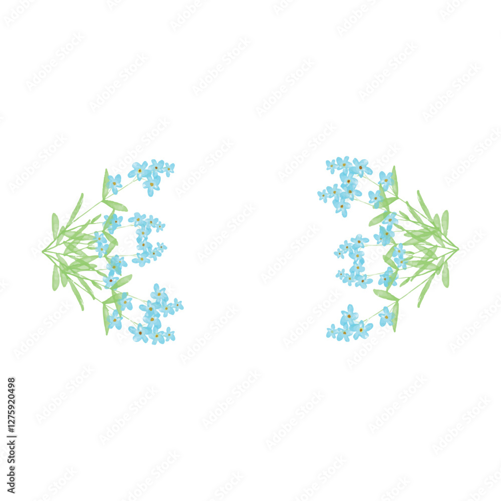 Botanical leaf doodle wildflower line art Botanical leaf doodle wildflower line art