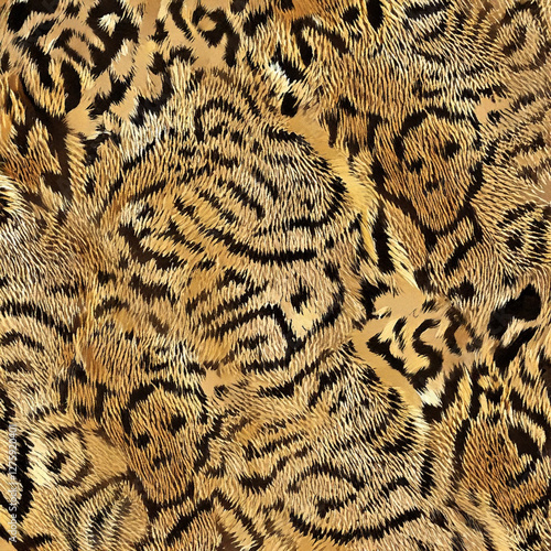 Print-ready pattern consisting of real animal textures