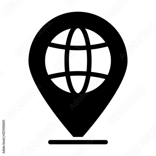 Geolocation Vector Glyph Icon Design Design