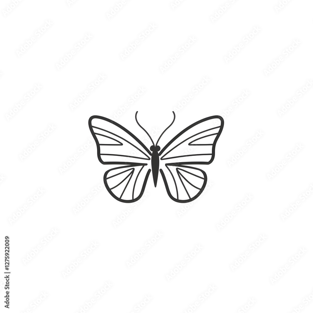 Elegant Butterfly Line Art: A Minimalist Design Elegant Butterfly Line Art: A Minimalist Design