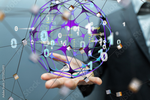 Global network. Blockchain....