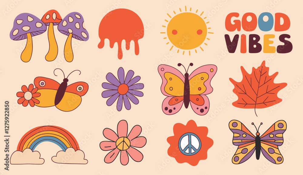 Groovy 70s Retro Clipart Groovy 70s Retro Clipart