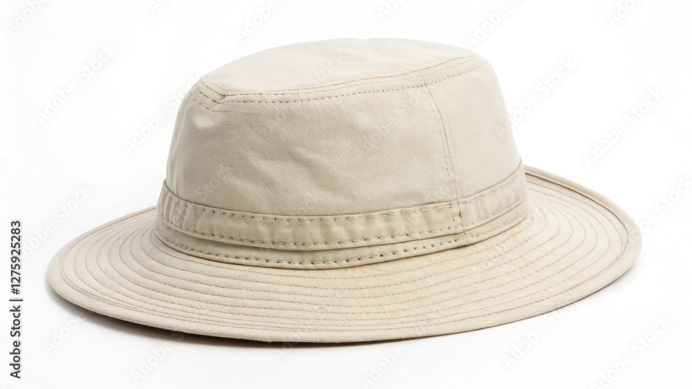 Beige Hat on White Background Beige Hat on White Background