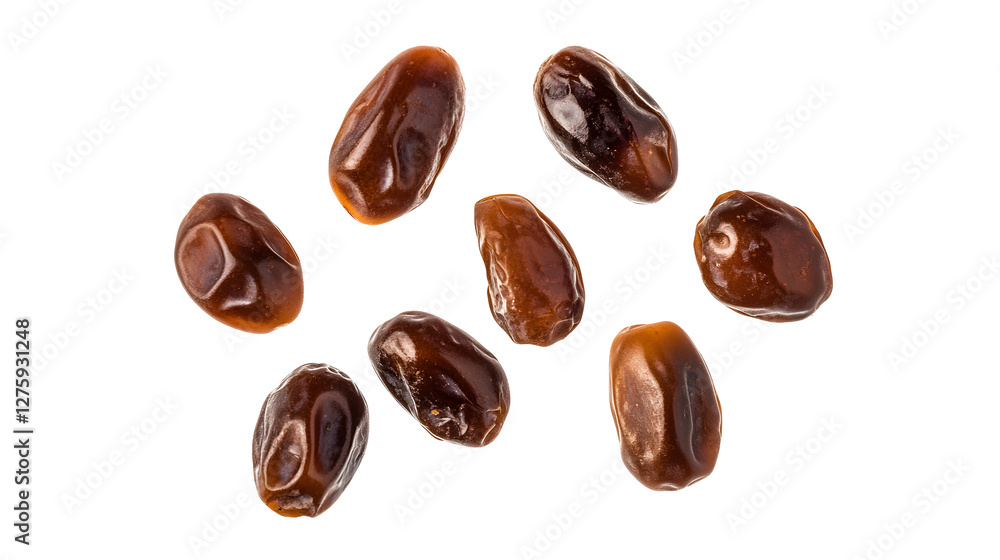 Delicious and nutritious dates, a source of natural sweetness and energy on transparent Delicious and nutritious dates, a source of natural sweetness and energy on transparent