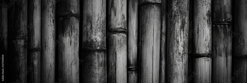 Fototapeta premium Bambu. Abstract Wooden Textured Wall Background with Natural Bamboo Sticks