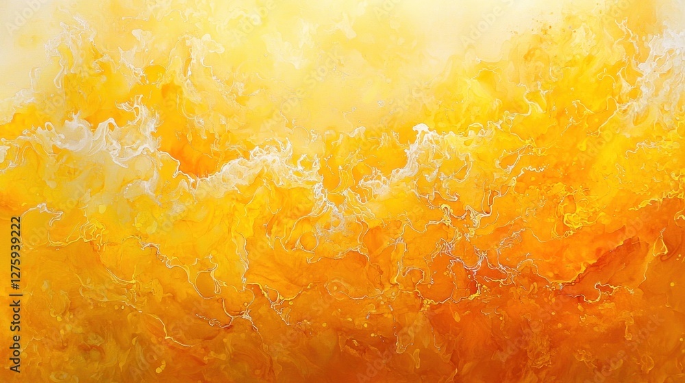 Golden Abstract Painting: A Symphony of Yellow Hues Golden Abstract Painting: A Symphony of Yellow Hues