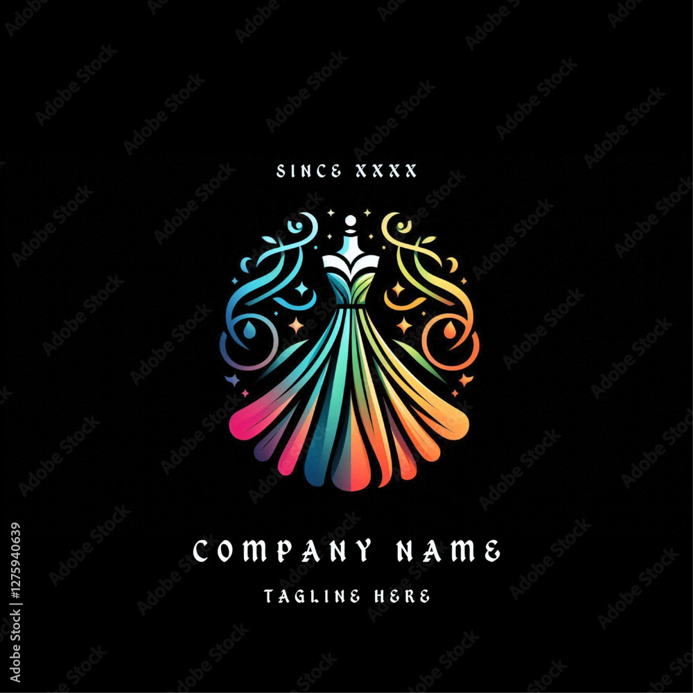 Obraz premium New Dress Logo for startup and Boutique