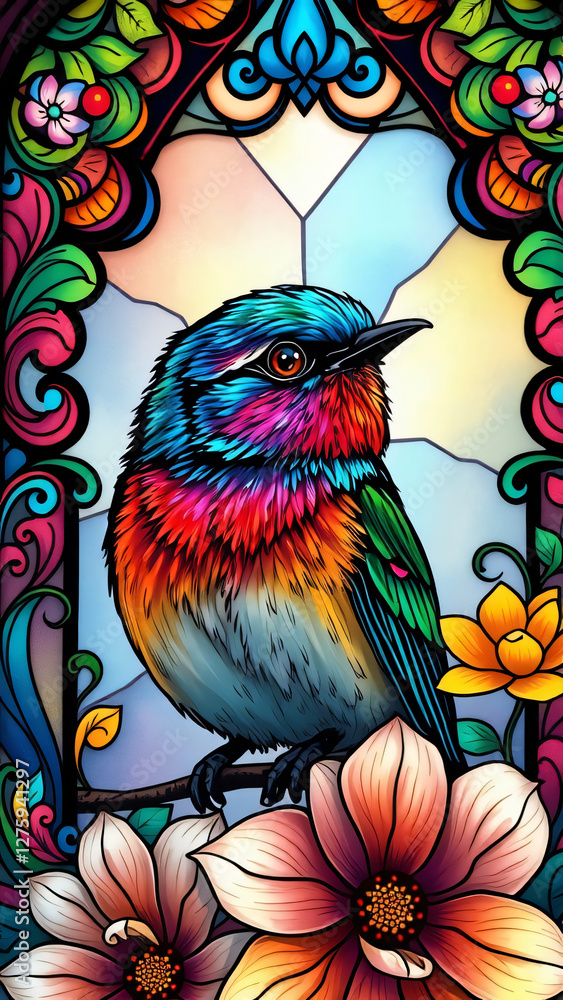 A colorful parrot perched on a branch of a tree with vibrant feathers in shades of red, green, blue, and yellow in a tropical setting A colorful parrot perched on a branch of a tree with vibrant feathers in shades of red, green, blue, and yellow in a tropical setting