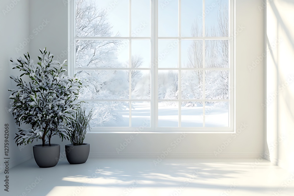 White walls and large windows amplify brightness and serene minimalism
White walls and large windows amplify brightness and serene minimalism