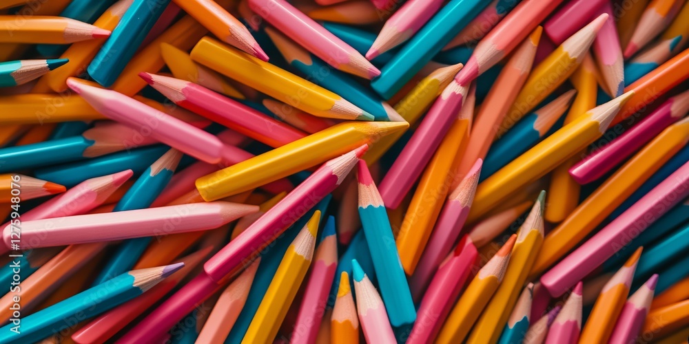 A Colorful Array of Pencils, Ready to Create Masterpieces A Colorful Array of Pencils, Ready to Create Masterpieces