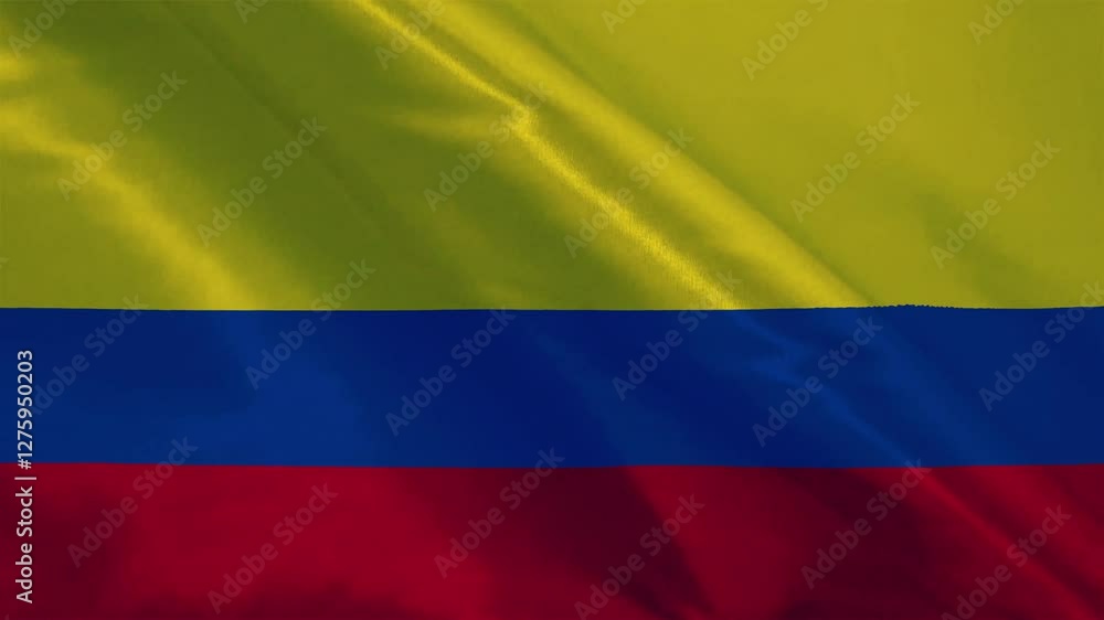 Colombia National Waving Flag, Motion Animation of Colombia National Flag Colombia National Waving Flag, Motion Animation of Colombia National Flag