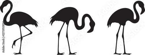 Flamingo silhouettes