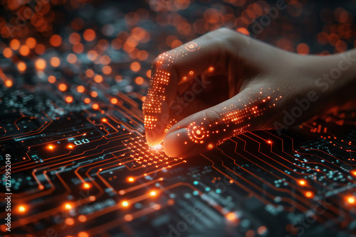 Secure Access: Cyber Security Visuals featuring Typing Login and Password with Encrypted Data Protection and Virtual Keyboard Encryption on Secure Internet Background