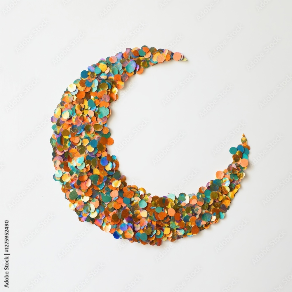 Crescent moon night light for kids isolated on white background. Crescent moon night light for kids isolated on white background.