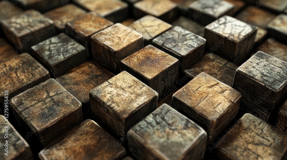 Isometric texture cubes for game Isometric texture cubes for game