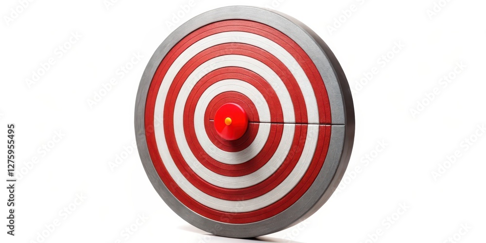Red and White Target on White Background Red and White Target on White Background