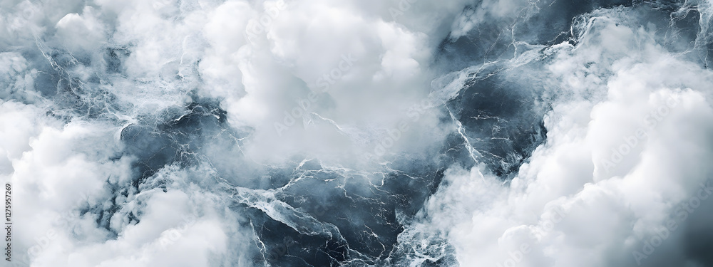 Obraz premium Marble texture, wispy clouds 