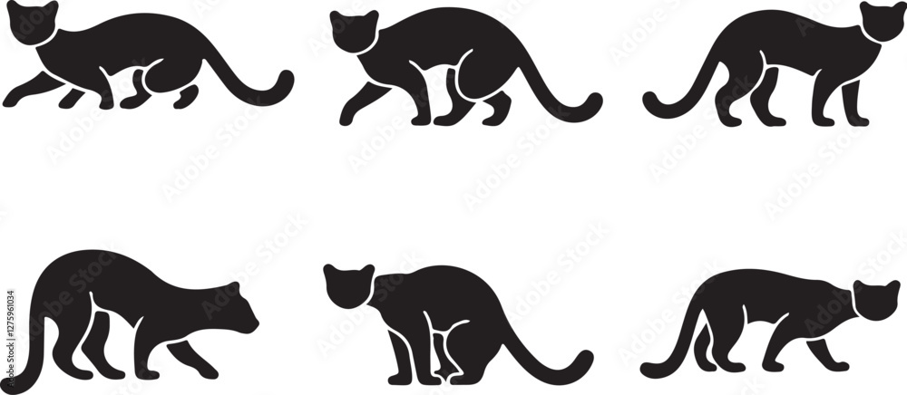 Fototapeta premium Ocelot silhouettes