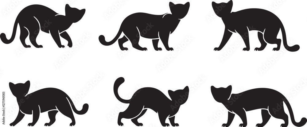 Obraz premium Ocelot silhouettes