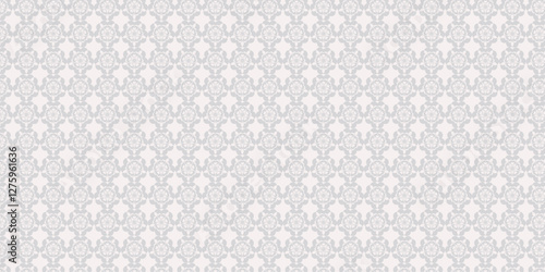 Wallpaper Mural Print Elegant Trendy Geometric floral seamless patterns background Damask graphic ornaments Vector tile pattern, Lisbon Arabic Floral Mosaic ,floral pattern for wallpaper or fabric. white background Torontodigital.ca