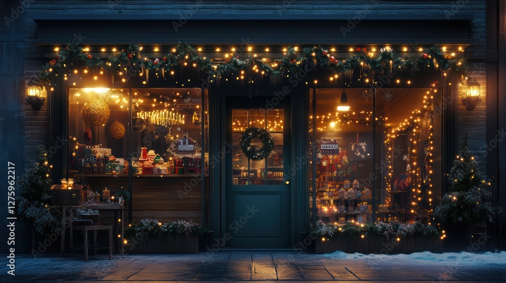 custom made wallpaper toronto digitalEnchanted Christmas Shop Window Display