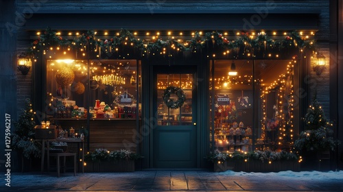 Wallpaper Mural Enchanted Christmas Shop Window Display Torontodigital.ca