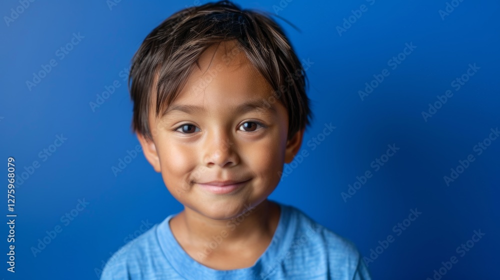 A young boy posing for a portrait. A young boy posing for a portrait.