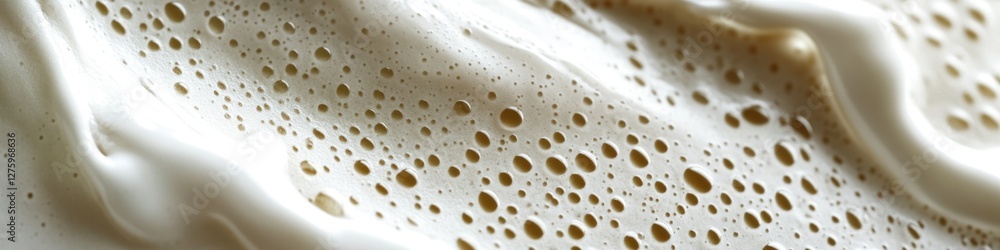 A close-up shot of white frosting on a table, perfect for baking or decoration use A close-up shot of white frosting on a table, perfect for baking or decoration use