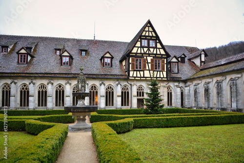 Fotografía Bebenhausen Abbey, near Tuebingen, Germany, August 21st 2021: gardem