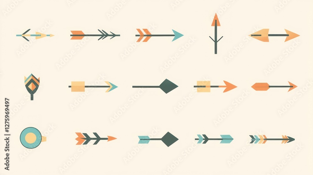 Collection of Trendy Arrows: Geometric Designs and Native American Inspired Styles Collection of Trendy Arrows: Geometric Designs and Native American Inspired Styles