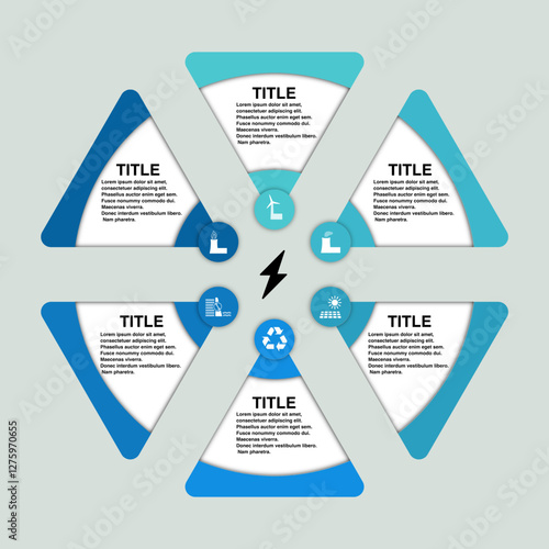 infographic chart template modern style for presentation, start up project, business strategy, theory basic operation, logic analysis. triangular diagram