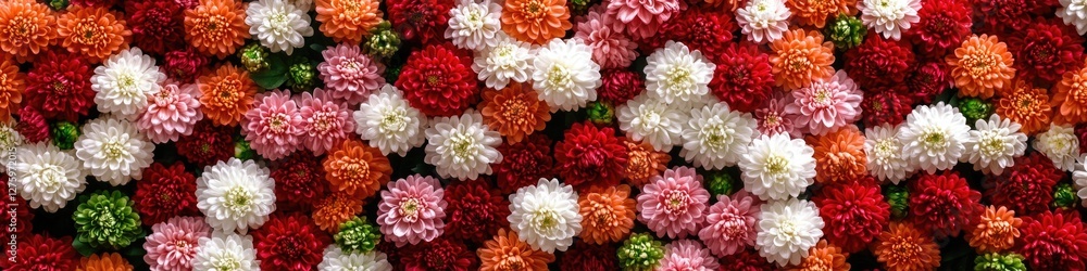 A detailed view of a collection of colorful flowers A detailed view of a collection of colorful flowers