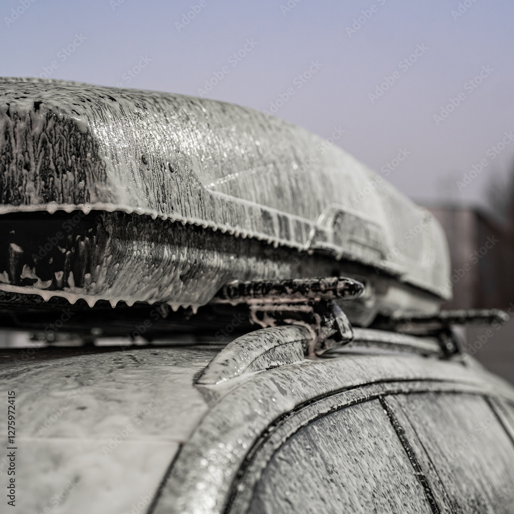 roof rack washing - active foam for car - car wash