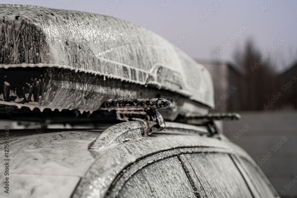 roof rack washing - active foam for car - car wash