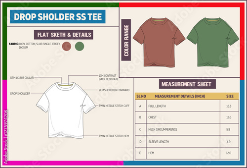 Toddler Boys Crew Neck Drop Shoulder T-shirt Tech Pack.