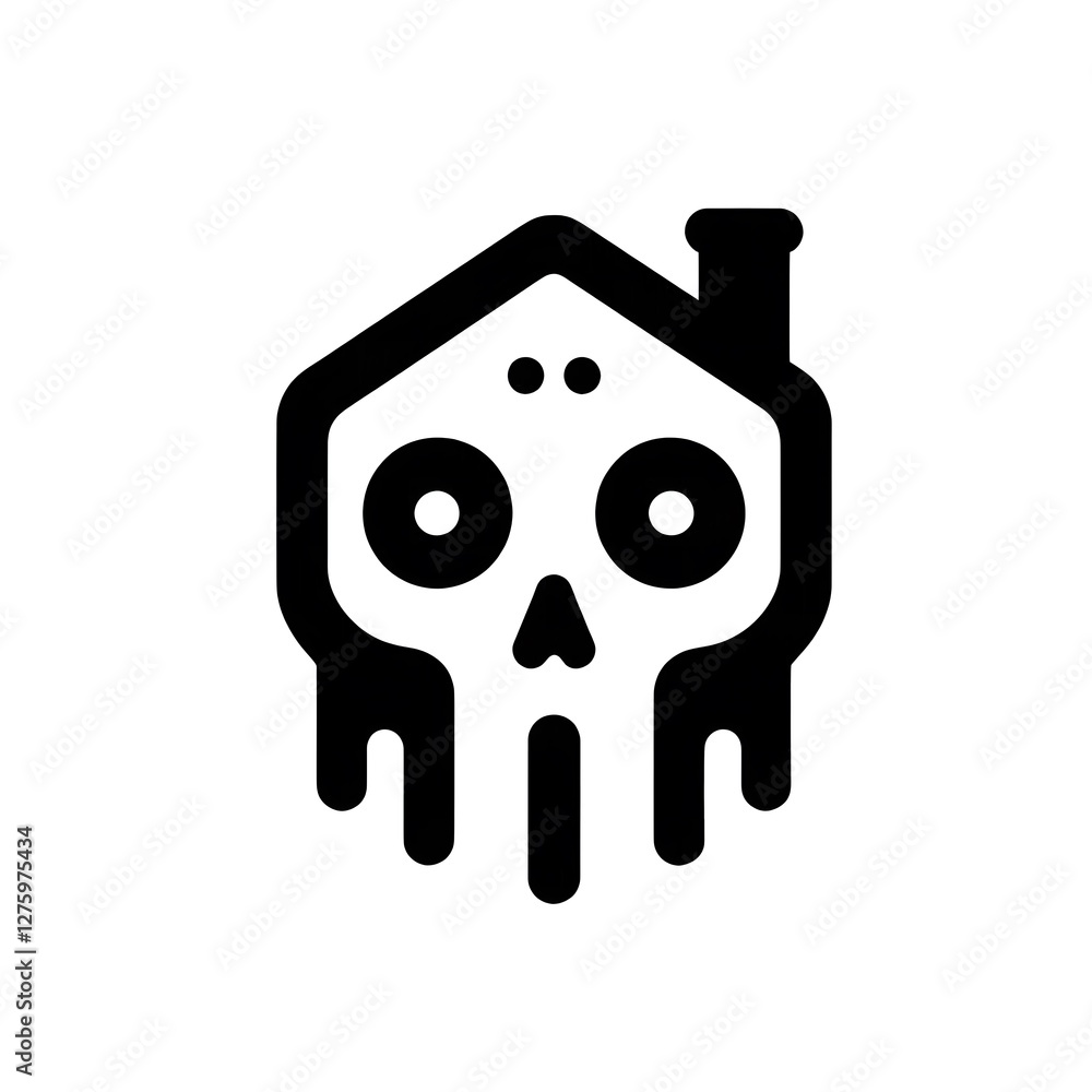 AI Generate of Logo Abstract Shape Halloween Things. Mystery, spooky, evil, horror, fear, creepy, simplicity, isolated in white. AI Generate of Logo Abstract Shape Halloween Things. Mystery, spooky, evil, horror, fear, creepy, simplicity, isolated in white.