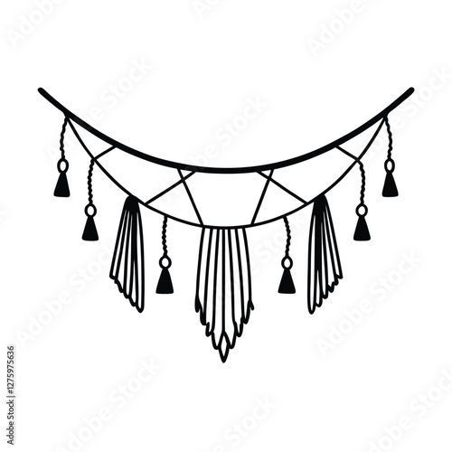 Bohemian Macrame Wall Hanging Decor Tassel Garland Ornament