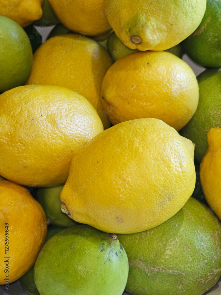 Freshly picked yellow and green lemons from a tree, creating a vibrant and natural background. Perfect for organic, food, and citrus-themed visuals Freshly picked yellow and green lemons from a tree, creating a vibrant and natural background. Perfect for organic, food, and citrus-themed visuals