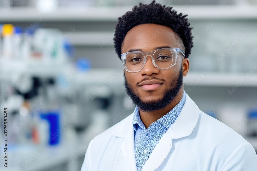 Close-Up of Black Scientist in Lab