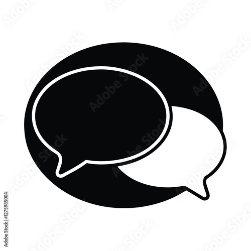 Communication, Dialogue, Conversation, Speech Bubbles, Black, White, Icon, Symbol, Interaction, Chat