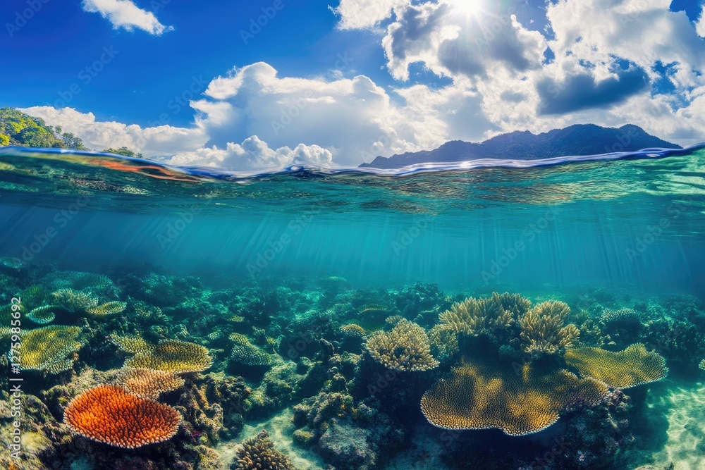 Underwater View of Coral Reef and Fish Underwater View of Coral Reef and Fish
